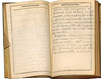 Ezra Cornell's pocket diary, 1861.