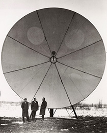 Parabolic antenna used for trans-horizon communications research project