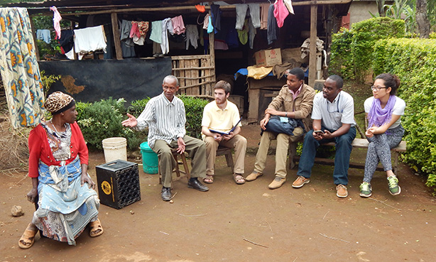 global health students and faculty in Moshi, Tanzania