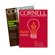 recent cover images of Cornell Alumni Magazine