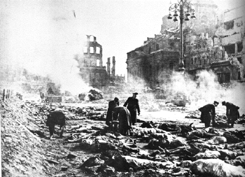 Dresden, Germany, in ruins after the bombings
