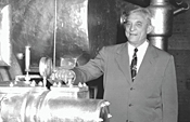 Willis Carrier, Class of 1901, with centrifugal chiller