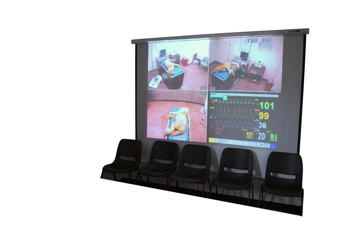 simulation center debriefing theater screen