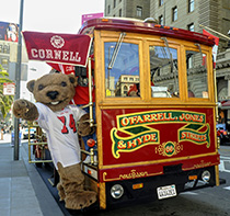 The Big Red Bear poses in San Francisco during regional sesquicentennial event