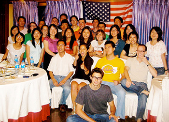 Alumni and Cornell students in Beijing in 2010