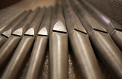 Organ pipes during construction