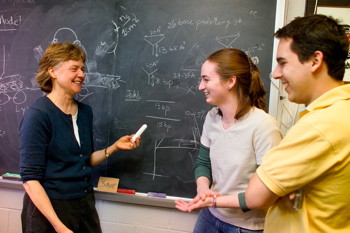 Barbara Baird with students