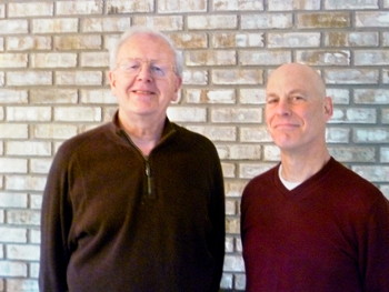 Andrew Rotter, a professor of history at Colgate University, visits with his former teacher Walter LaFeber in April 2012.