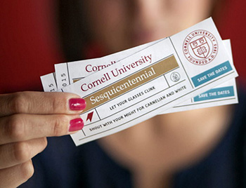 save-the-date Cornell Sesquicentennial tickets
