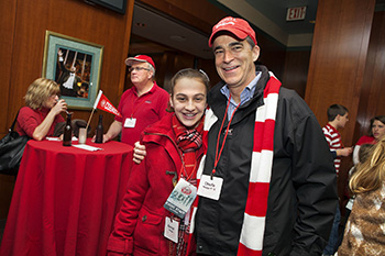 Charlie Phlegar and daughter at a Cornell event