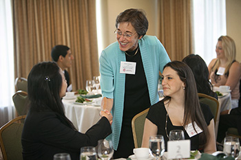 Susan Murphy with students