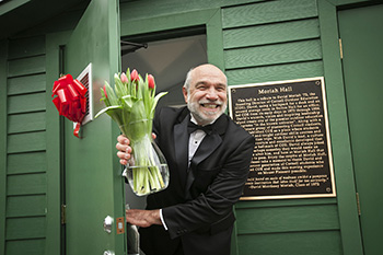 David Moriah at unveiling of self-composting facility