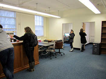 View of Caldwell Hall office space before center's creation prompted redesign