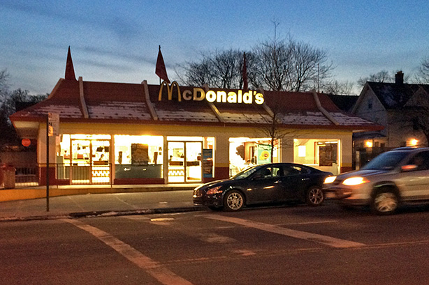 site of Ezra Cornell's birthplace is now a McDonald's