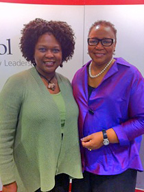 Liz Ngonzi with Pat Harris of McDonald's Corp.