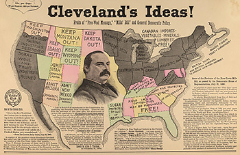detail from political broadside from the 1888 U.S. presidential campaign