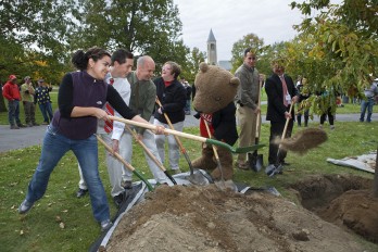 Fifty trees planted Oct. 22 near and on the Arts Quad, Libe Slope and near Schoellkopf Stadium