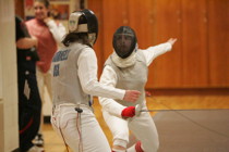 Cornell Athletics collage image: fencing