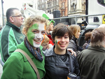 Amanda Steffy at St. Patrick's Day Parade in Ireland