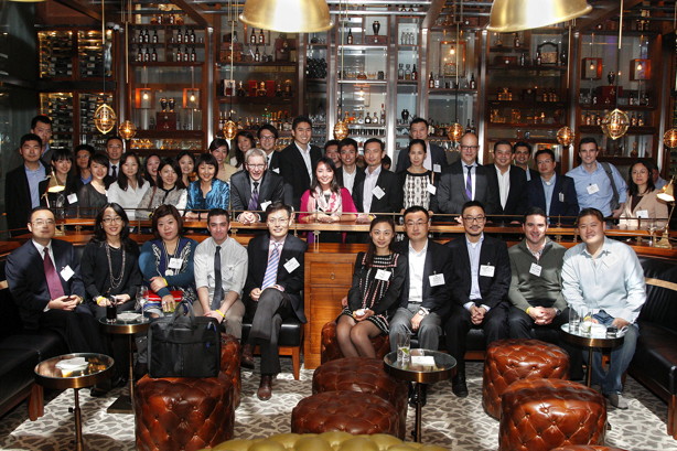 Alumni and friends at reception in Shanghai