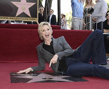 Jane Lynch at Hollywood Walk of Fame ceremony