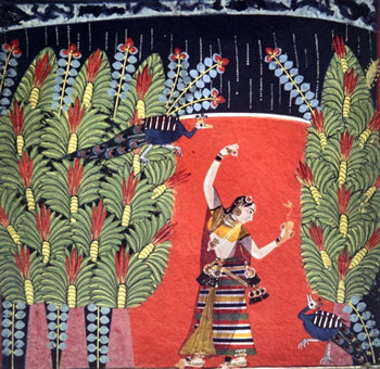 Indian Raga Mala painting detail
