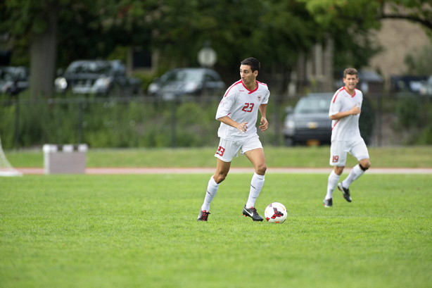 Atticus DeProspo on the field for Big Red men's soccer