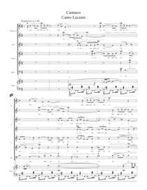 page from choral piece 