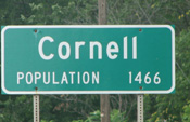 Picture of a sign in Cornell Wisconsin