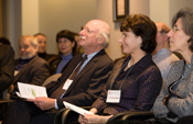 Evalyn Milman with husband Stephen Milman and Professor Mary Katzenstein