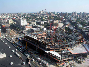 View of Barclays Center under construction